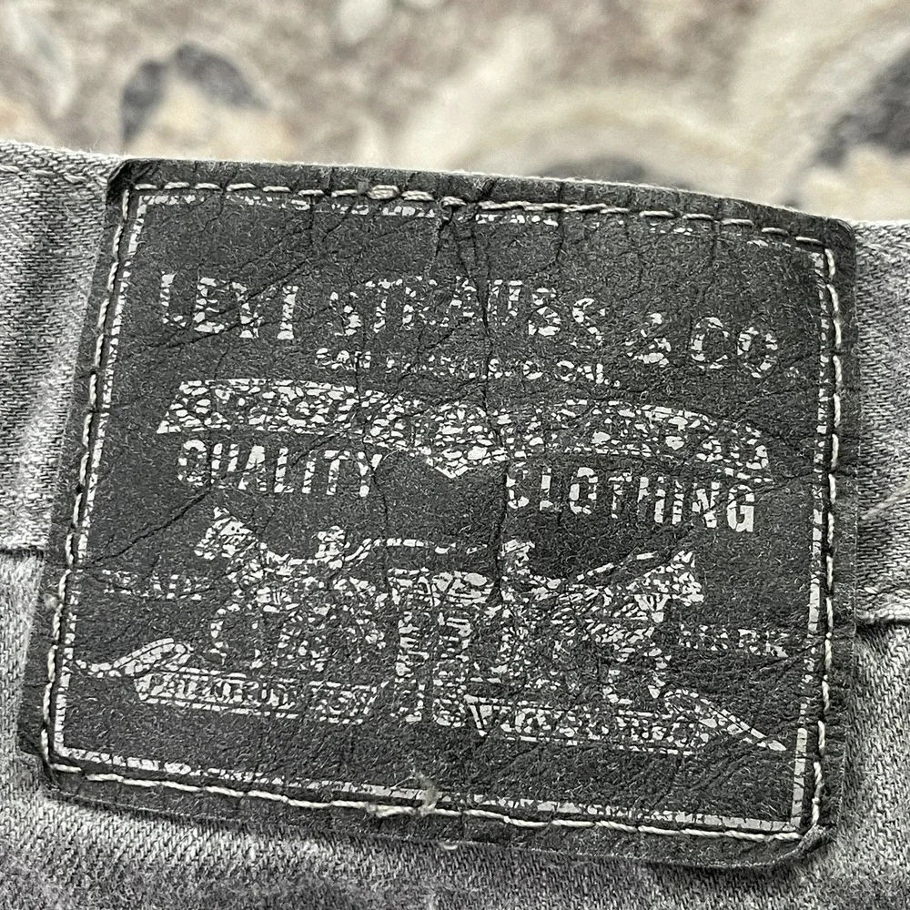 Levi's 514 Slim Straight Gray Jeans Men's 28x28 100% Cotton Denim EUC